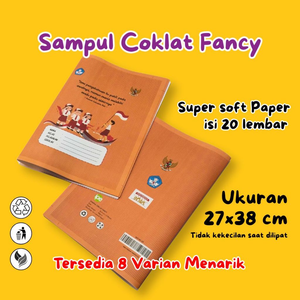 

Sampul coklat buku kwarto isi 20 Pcs, Sampul aesthetic, motivasi, sampul buku murah, sampul unik
