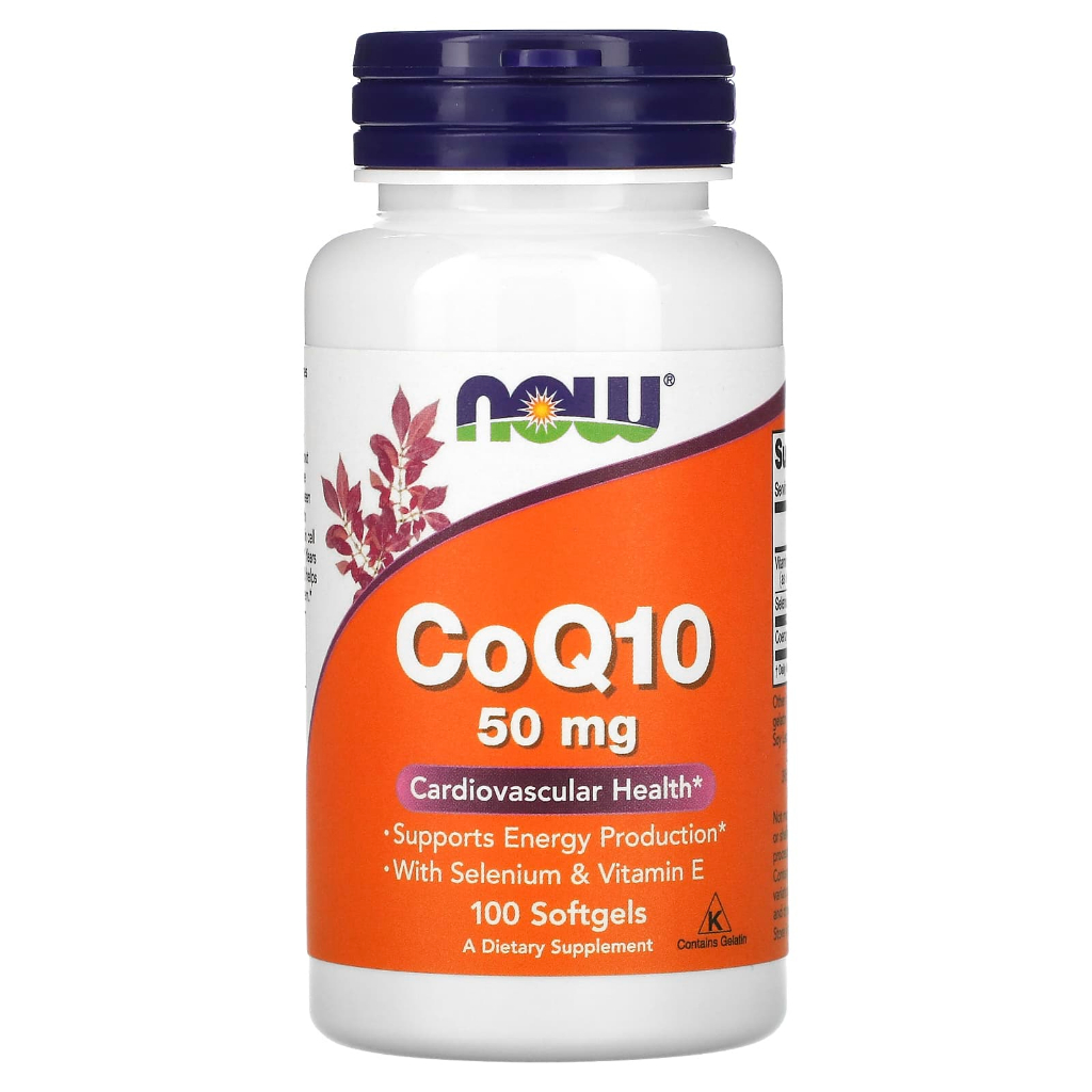 NOW Foods CoQ10 50 mg 50 100 Softgels