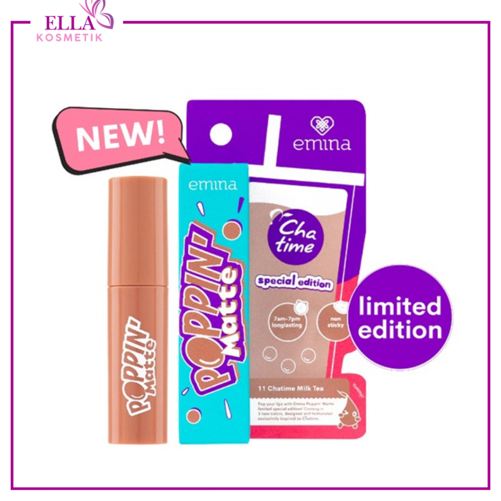 Emina Poppin'Matte x Chatime | 90's Limited Edition