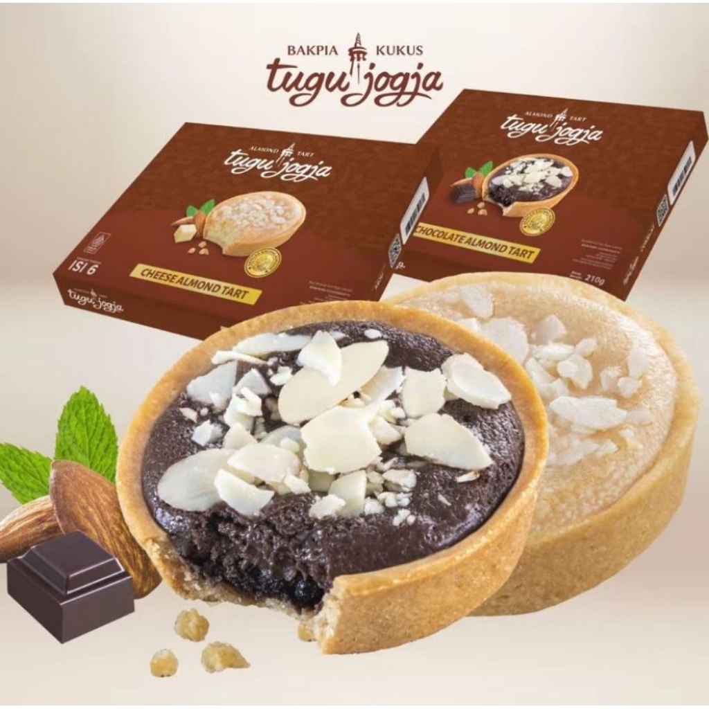 

ALMOND TART TUGU JOGJA COKLAT & KEJU -6pcs
