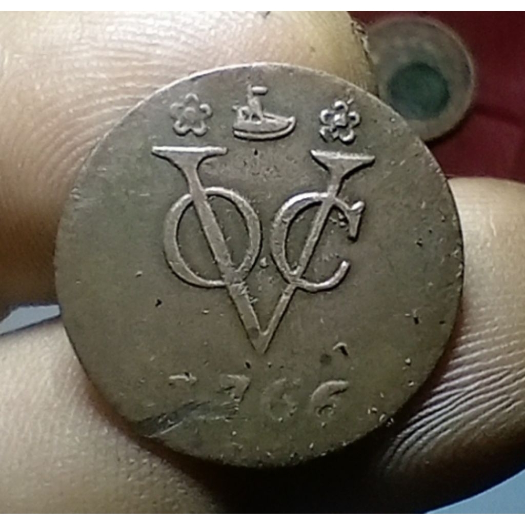 Koin VOC 1 Duit West Friesland 1766