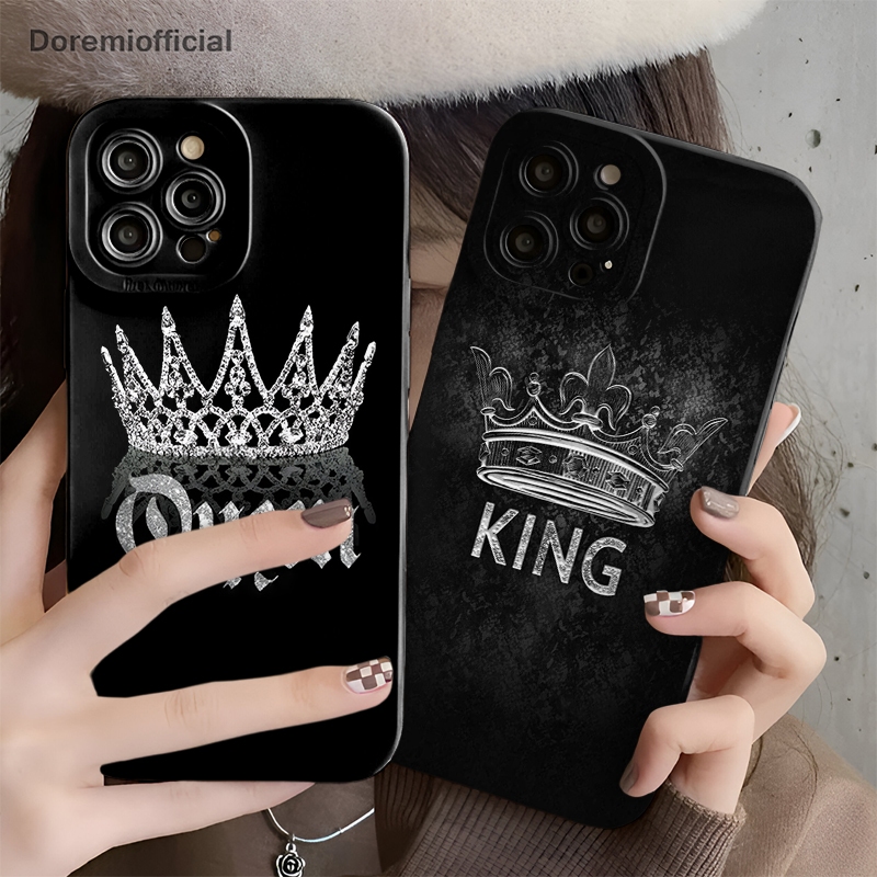 SOFTCASE FOR SAMSUNG OPPO REALME XIAOMI REDMI VIVO INFINIX IPHONE CUSTOM COUPLE CROWN KING OF QUEEN 