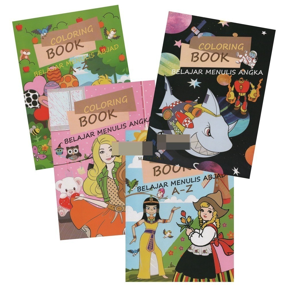 

INTER FANCY - COLORING BOOK / BUKU MEWARNAI & BELAJAR MENULIS ANGKA & ABJAD