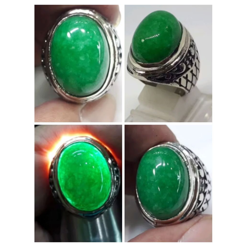 CINCIN BATU GIOK HIJAU ASLI TIONGKOK BATU DINGIN