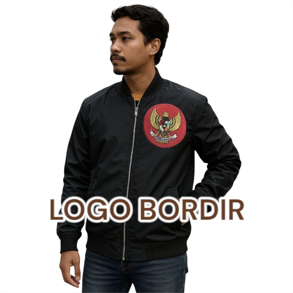 jaket BOMBER logo red INDONESIA