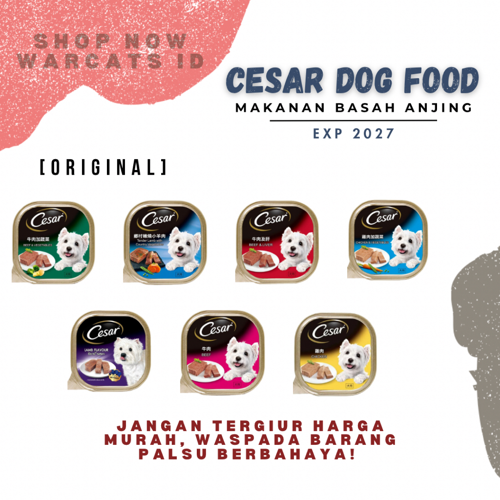 Cesar - Makanan Basah Anjing Premium (Dog Wet Food) 100 gr