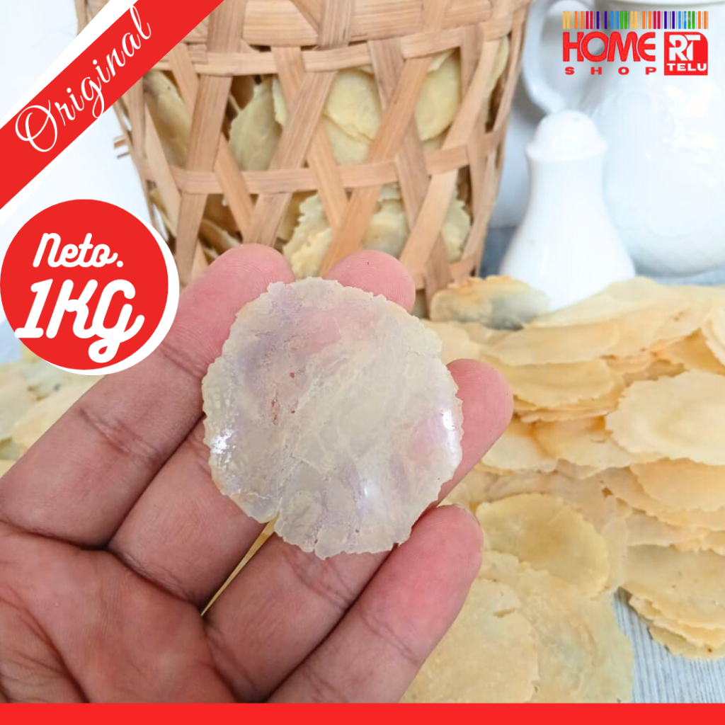 

Emping melinjo mlinjo mentah 1KG ASLI KEBUMEN tipis Original siap goreng EMPING 1MLINJO KERING