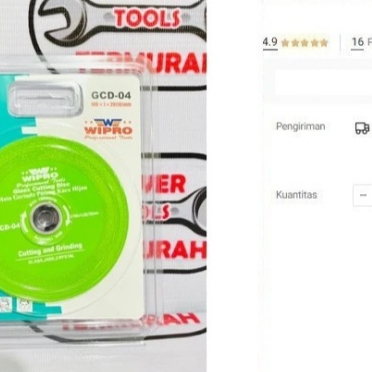 

Mata Gerinda Potong Kaca 4" GCD-04 WIPRO / Batu Gerinda Grinda Gurinda