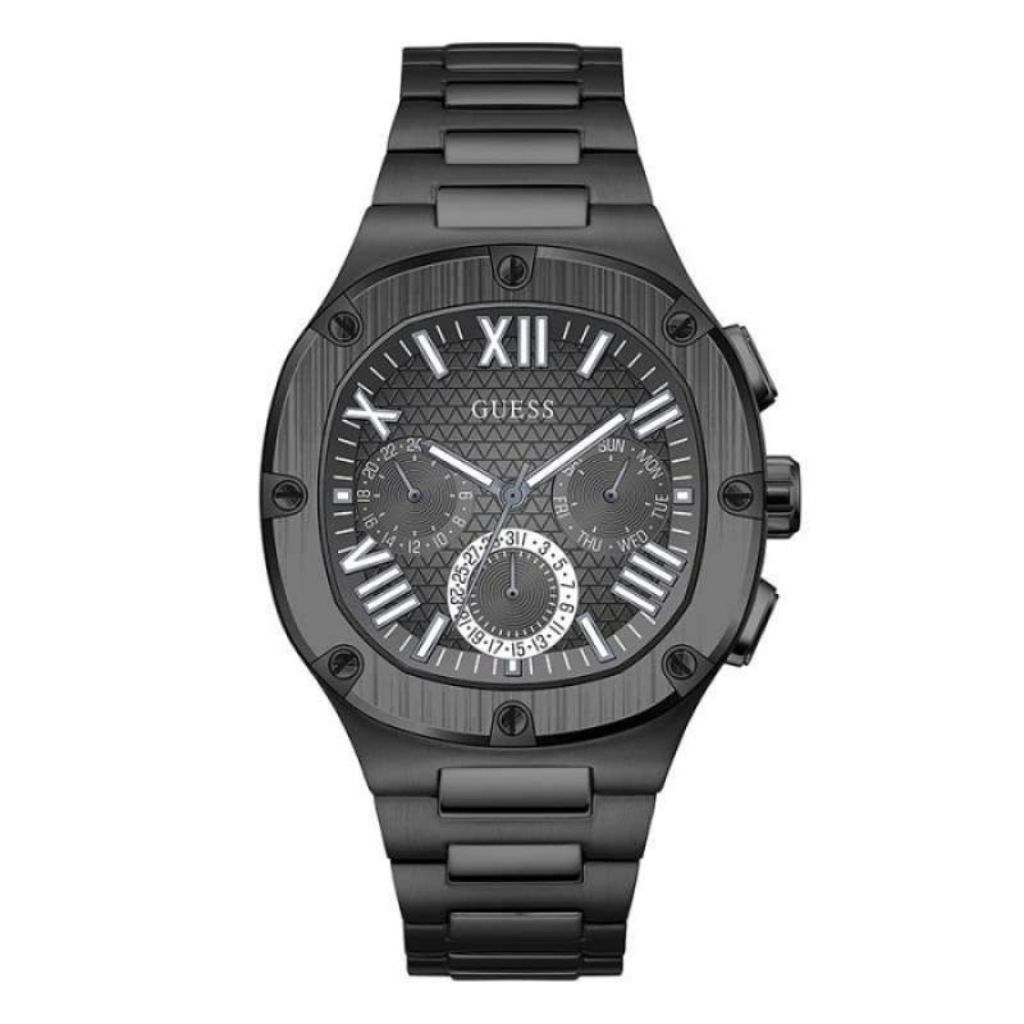 GUESS GW0572G3 Original HEADLINE Jam Tangan Pria Analog Black