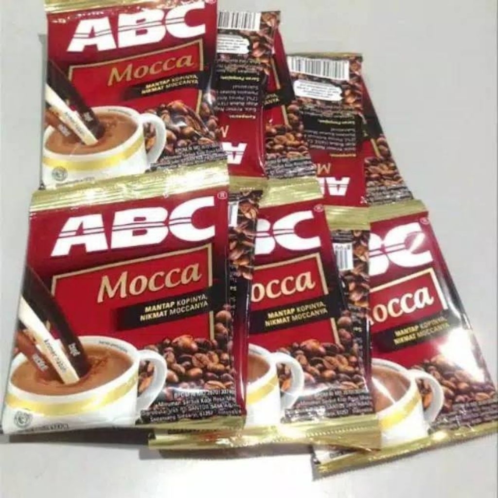 

kopi ABC mocca 1renceng isi 10set