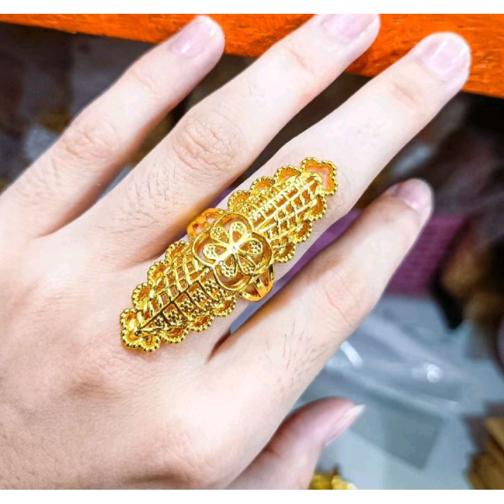 CINCIN PANJANG DUBAI TERBARU LAPIS EMAS 24K