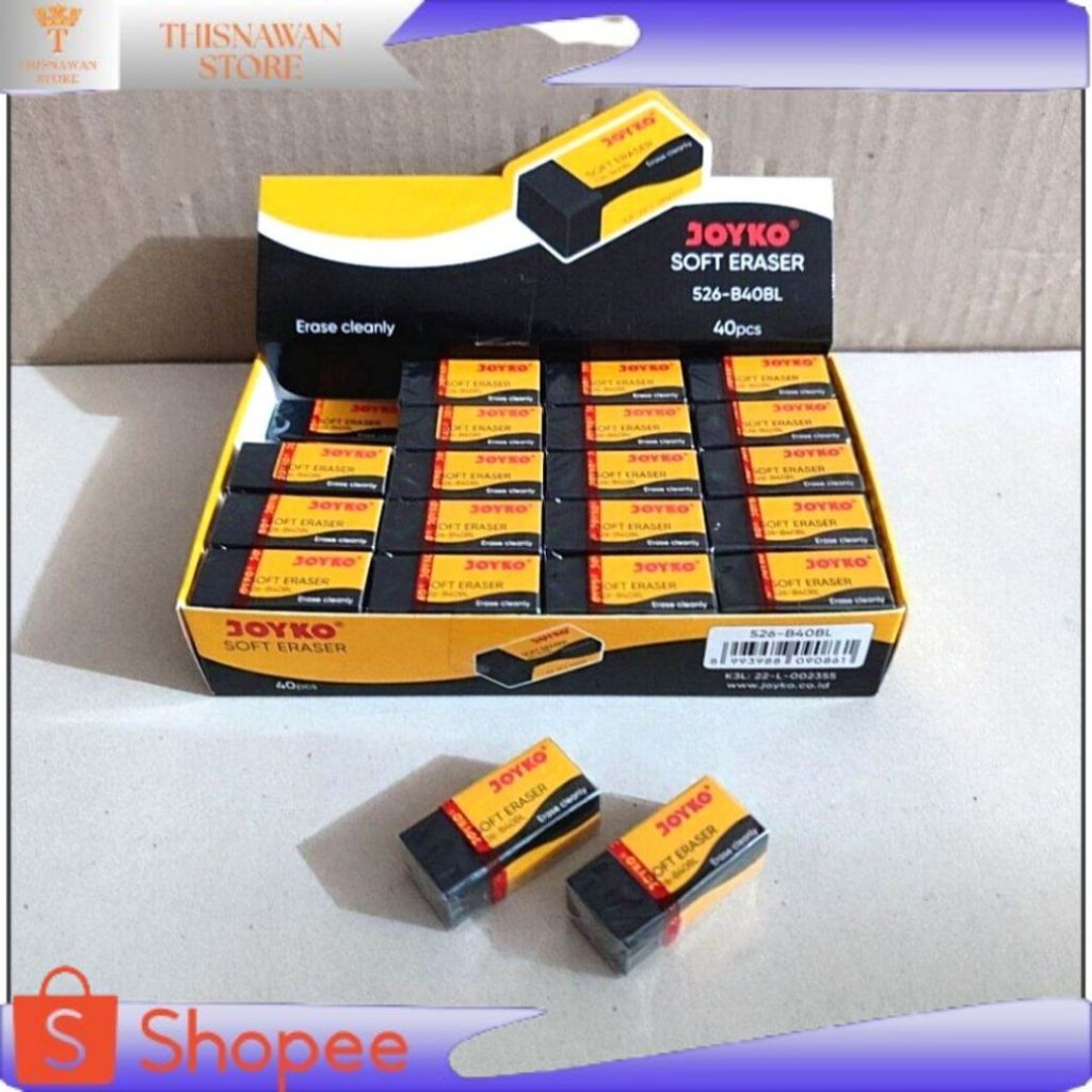 

PROMO Penghapus Pensil Joyko Warna Hitam 526-B40BL