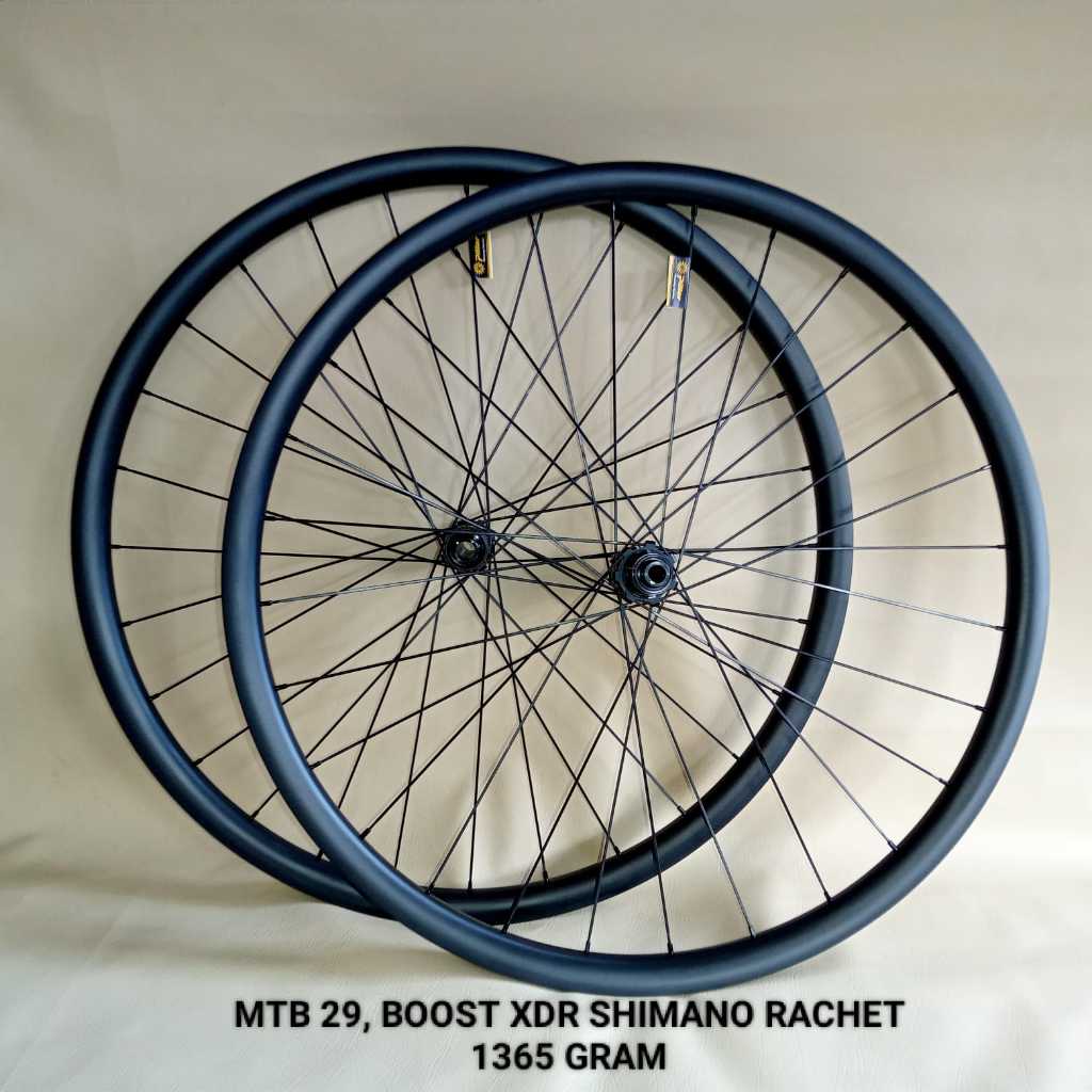 WHEELSET MTB CARBON VERSI RINGAN 29 ER HUB XDR SHIMANO WHEELSET MTB BOOST BERGARANSI WHEELSET POLOS 