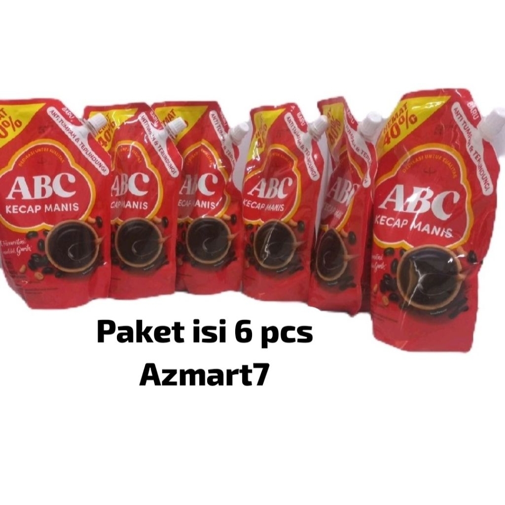 

ABC kecap manis pouch 825 gr paket isi 6 pcs (1/2 DOS)