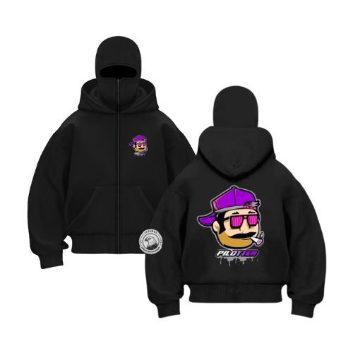 Lazarus Jaket Balaclava Sweater Hoodie Zipper Unisex Cotton Plecce Sz M-XXL Black Piloter Good Quali