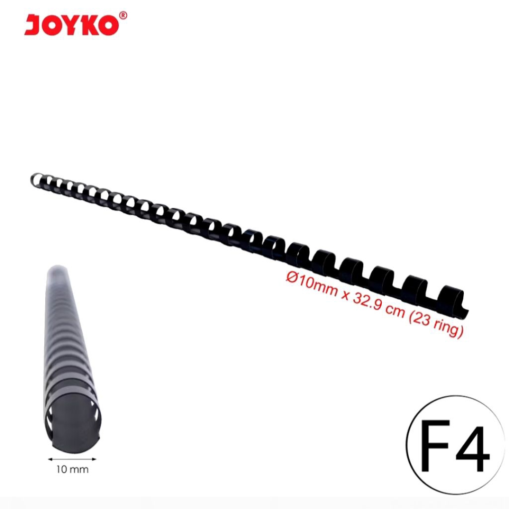 

Joyko RPC-23-10 Ring Plastik Comb Folio Uk.10mm Round / Spiral Jilid F4 / Ring Jilid F4 Uk.10mm