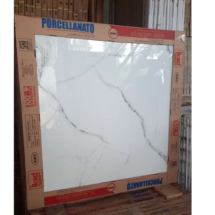 Granit 80x80 White Carara Ikad Glossy