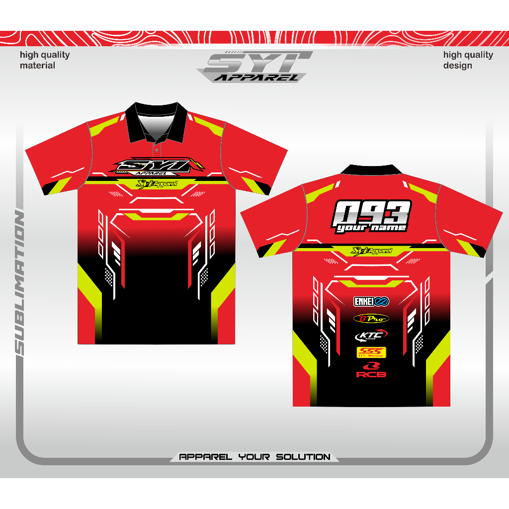 JERSEY RACING jersey Custom Full Printing Jersey Balap Racing Bisa ubah nama Kaos Racing Team