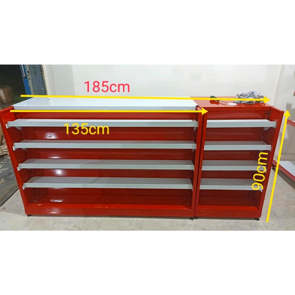Meja Kasir Lurus & L minimarket | Rak Backwall Rokok / Etalase / Kosmetik READY STOK Ter-Murah