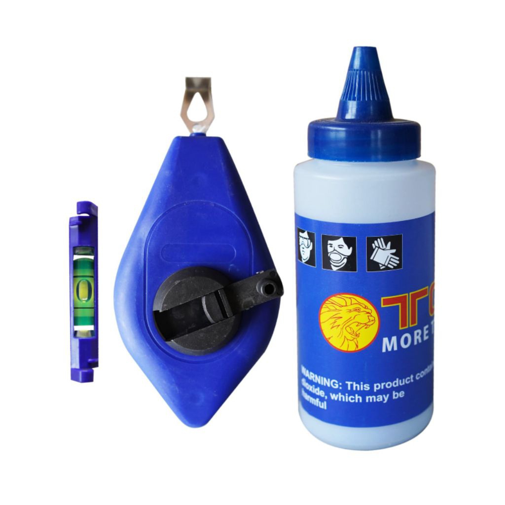 

Sipatan Set Lot Benang TORA / Chalk Line / Penggaris Benang 30mtr / Sipatan Kapur + Tinta TORA