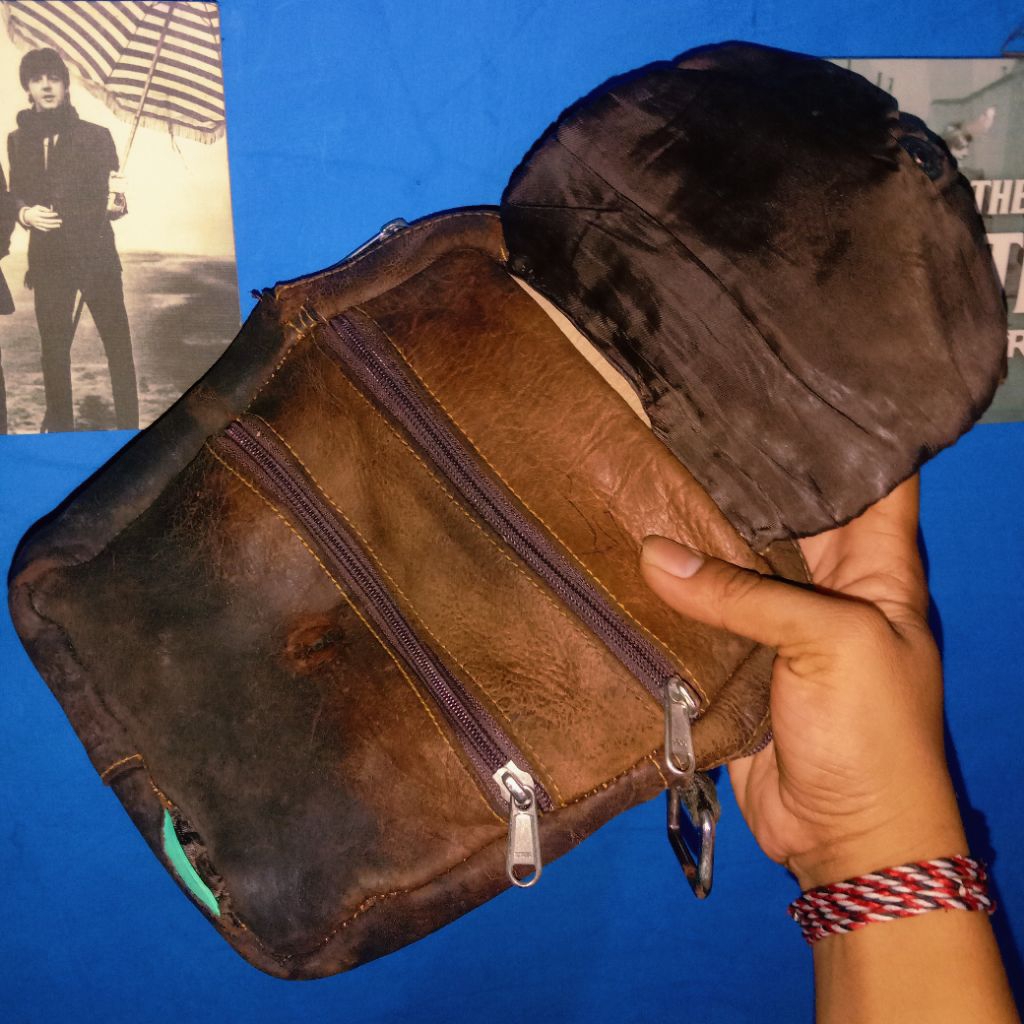 TAS VINTAGE KULIT PRIA PERLU SERVISE