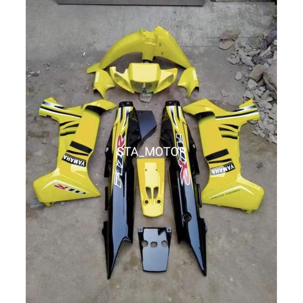cover fullset halus body yamaha FIZ R  VEGA LAMA. WARNA KUNING HITAM.