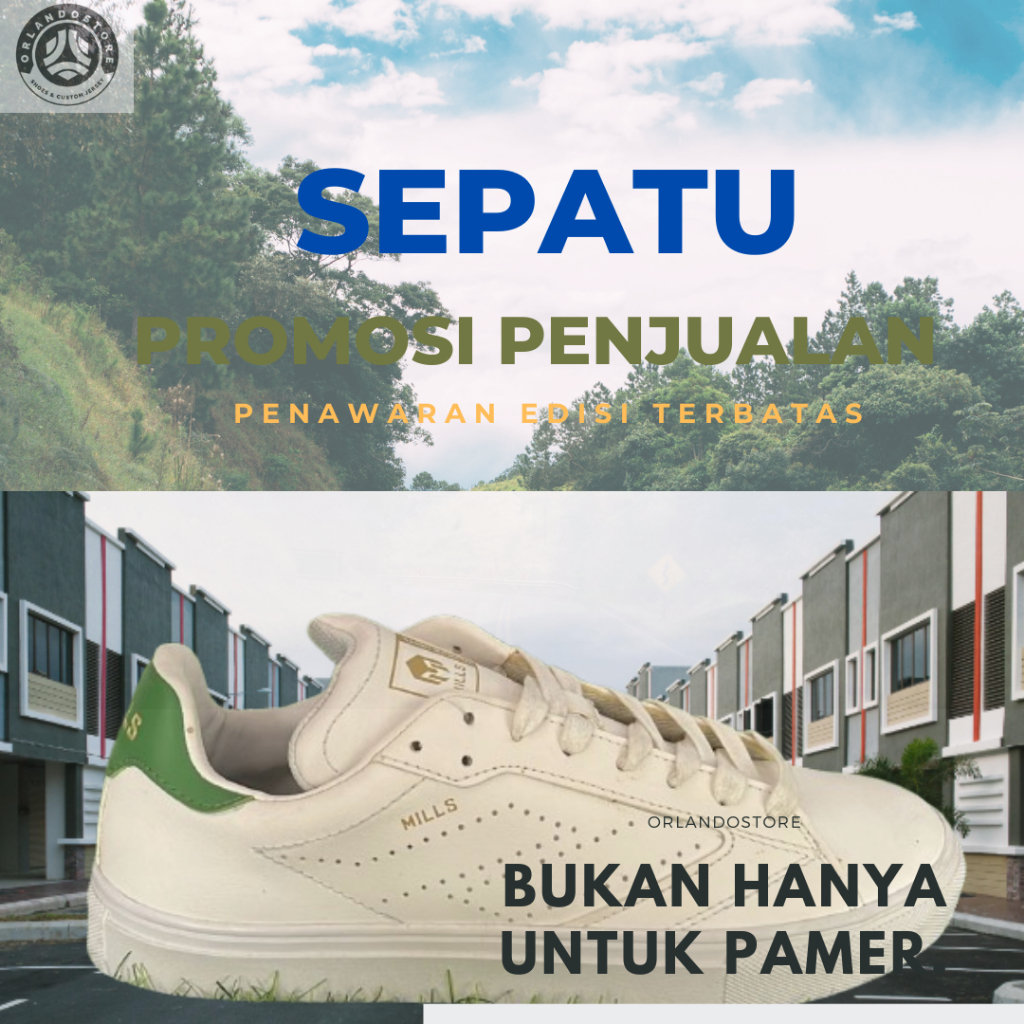 [ ORLANDOsTORE ] MILLS Sepatu Ultras Unity White / Green 9701201 sIZE 39