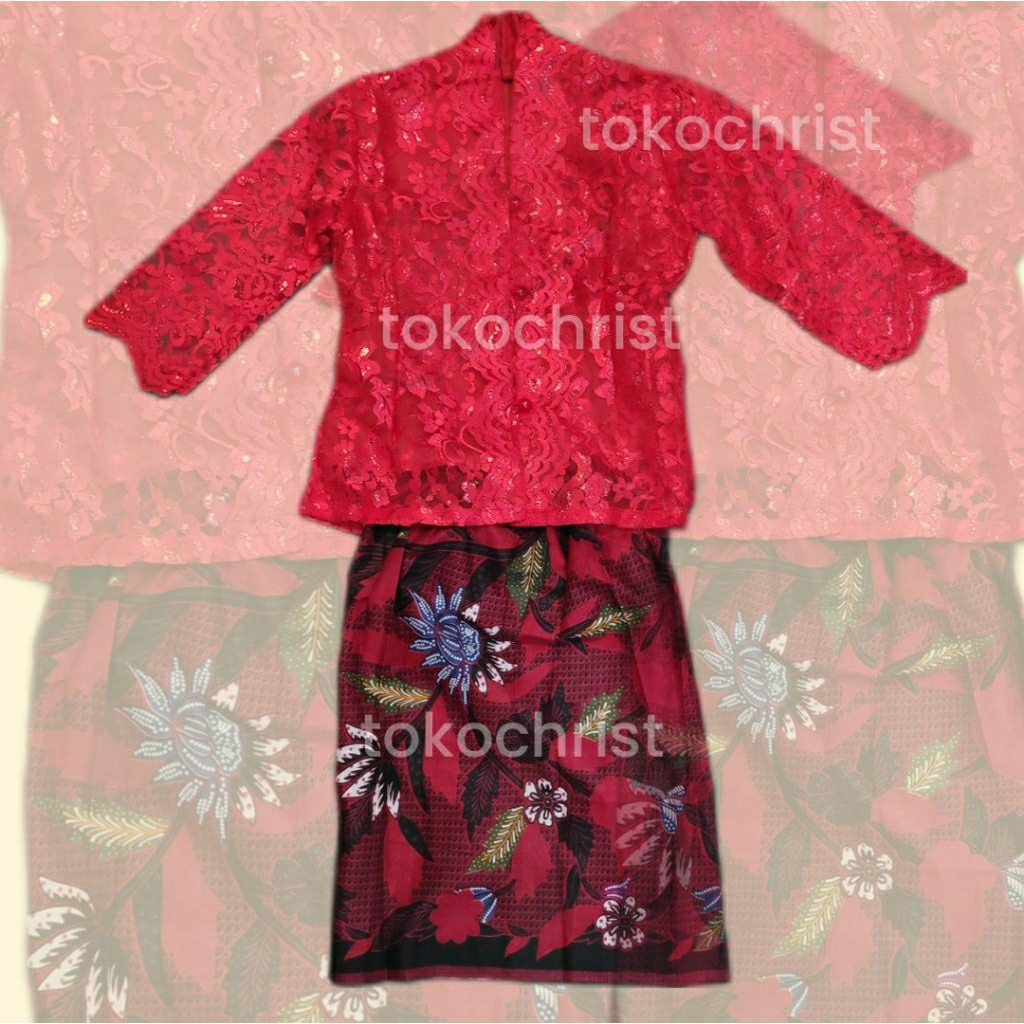 set atasan bawahan jarik marlena kebaya anak perempuan