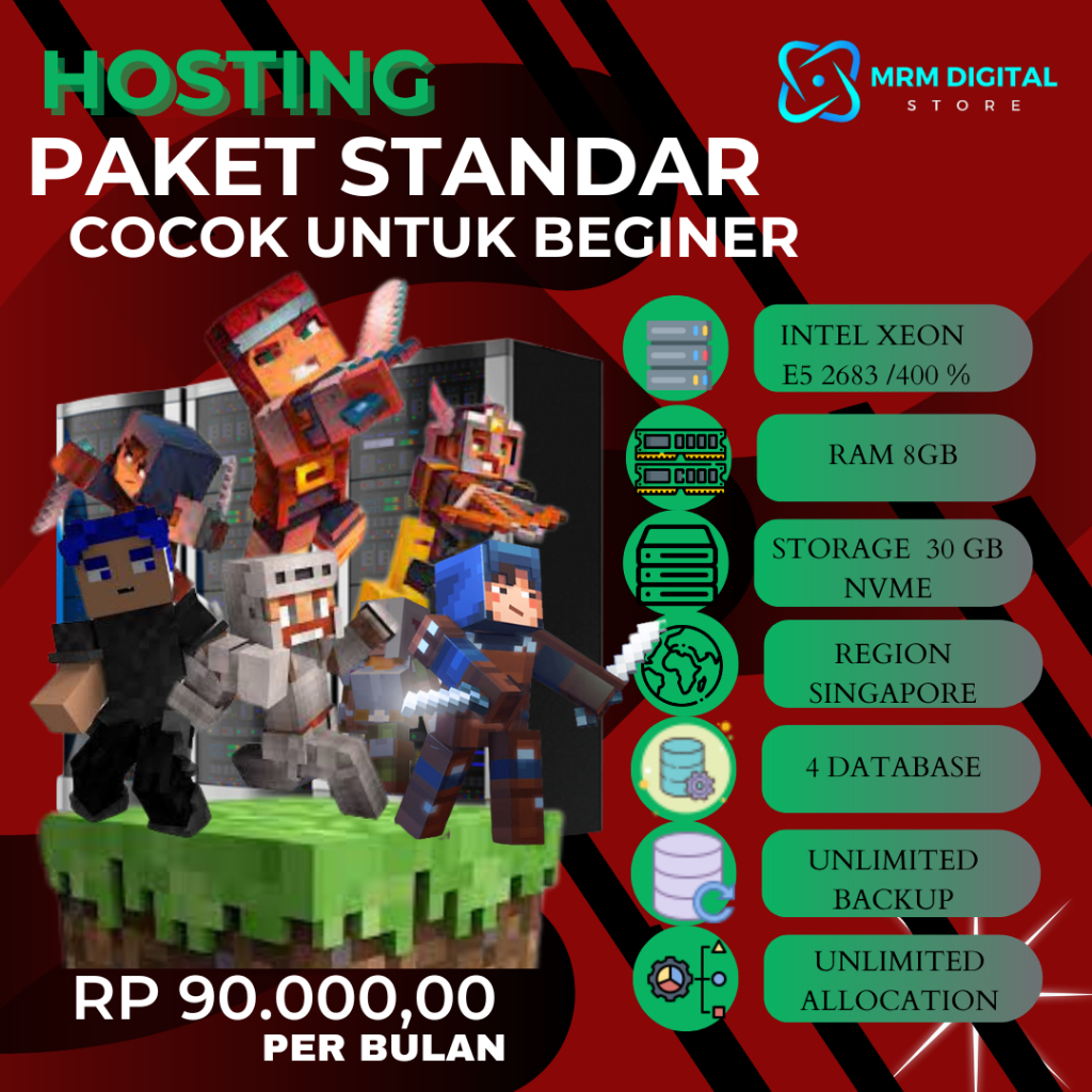 Paket Hosting Standar Cocok Untuk Beginer Yang Ingin Bikin Server Public Minecraft , Vintage Store S