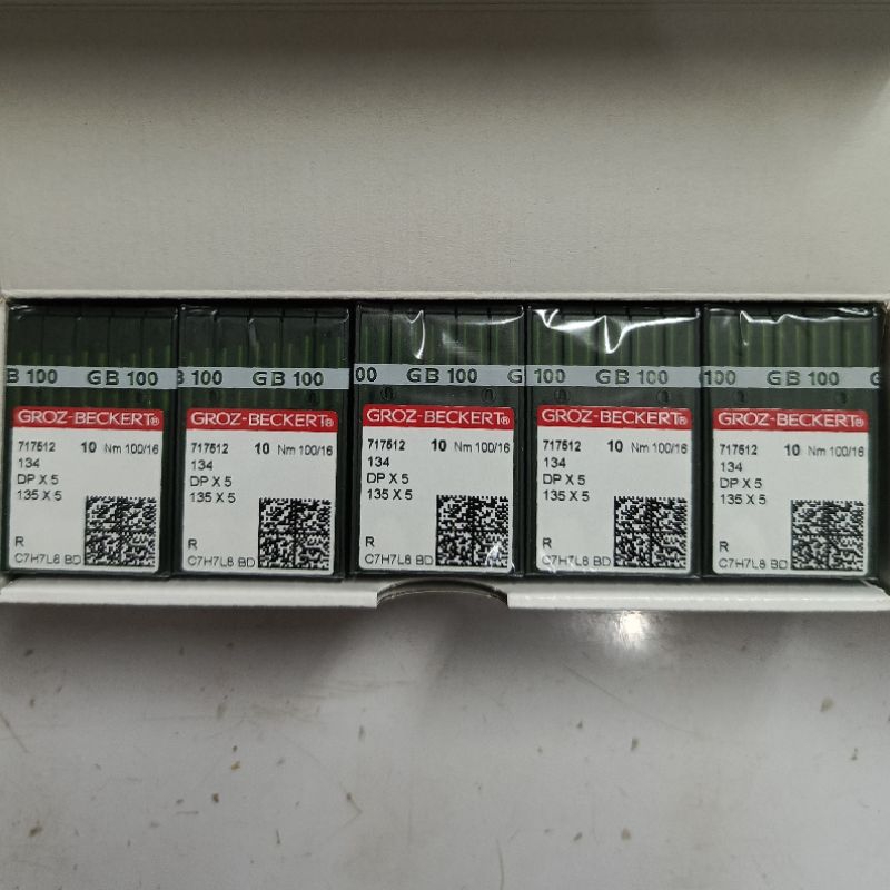 1box (500batang) jarum DPx5 100/16 mesin jahit sepatu DP x 5 nomor 16 GROZ BECKERT