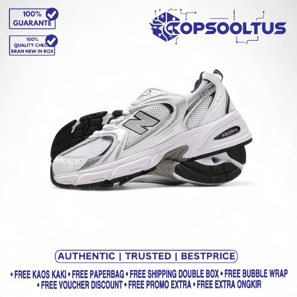

Sneakers'530R1 Sil'ver White Indi'g0 100'% Authentic Bnib.