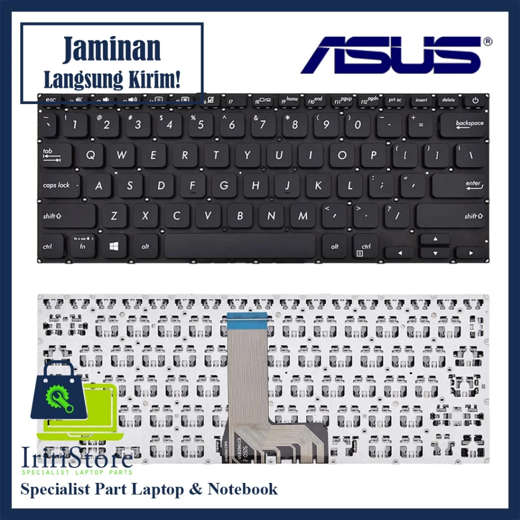 Keyboard Laptop ASUS A409F A409FA A409JA A409JB X409 X409MA Hitam