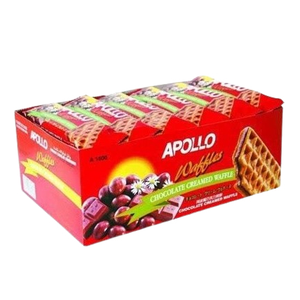

APOLLO WAFFLES CHOCOLATE CREAMED 36S BOX 648 GR 726165912025
