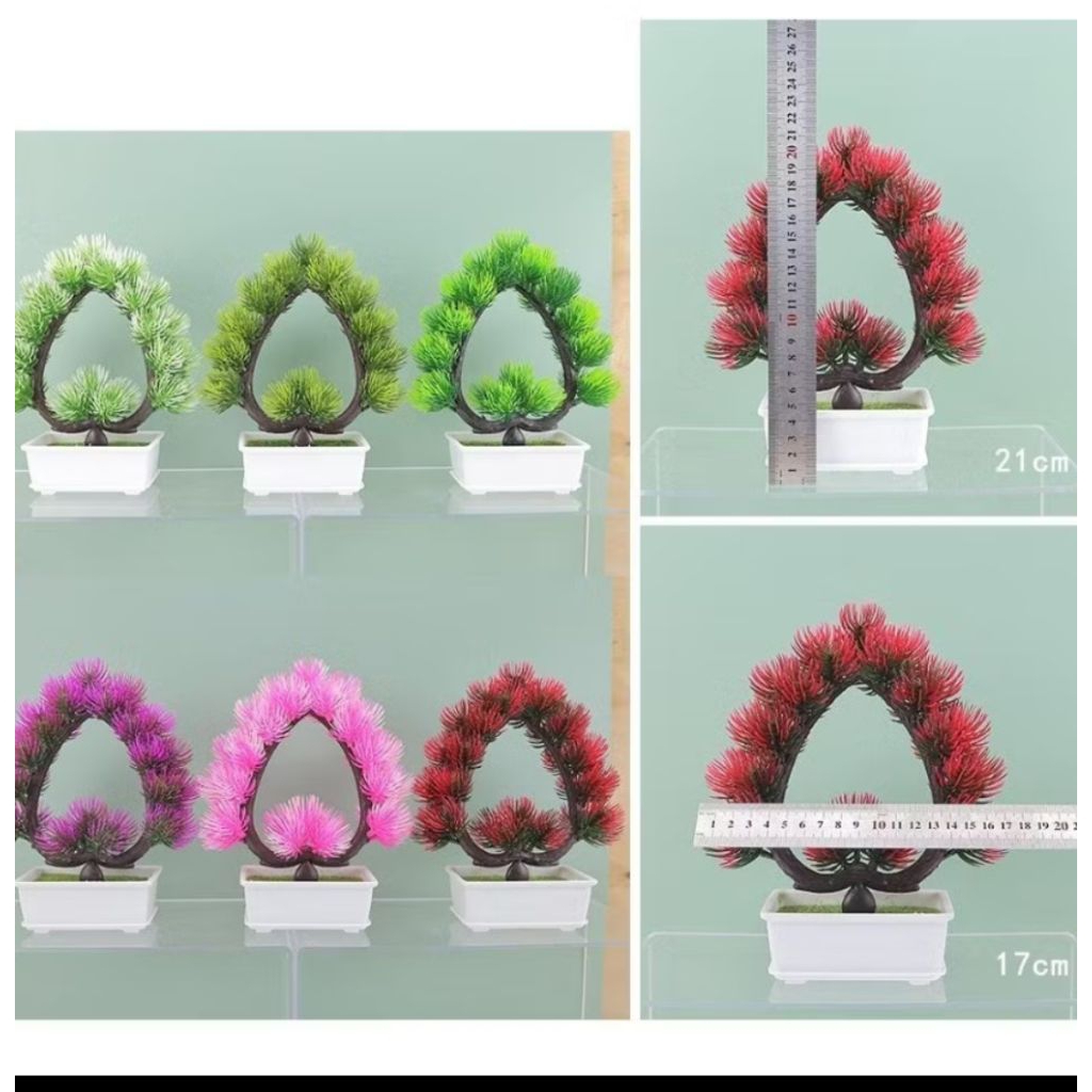 5675 Tanaman Hias Mahkota Bonsai mini Bunga Artificial Plastik Tanaman Dekorasi l tanaman bonsai ova