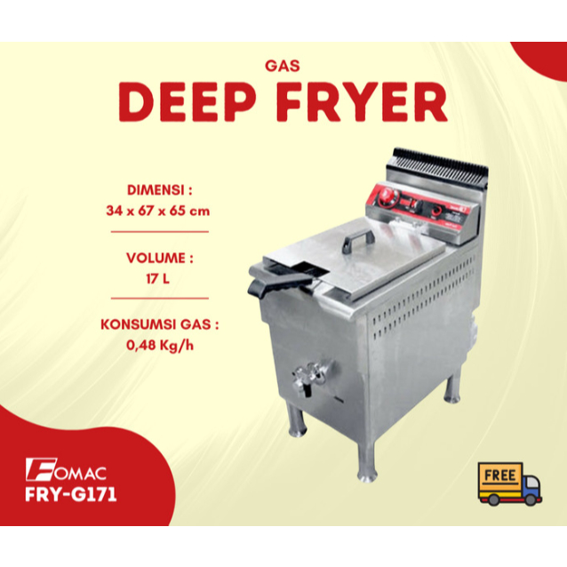FOMAC GAS DEEP FRYER FRY-G171