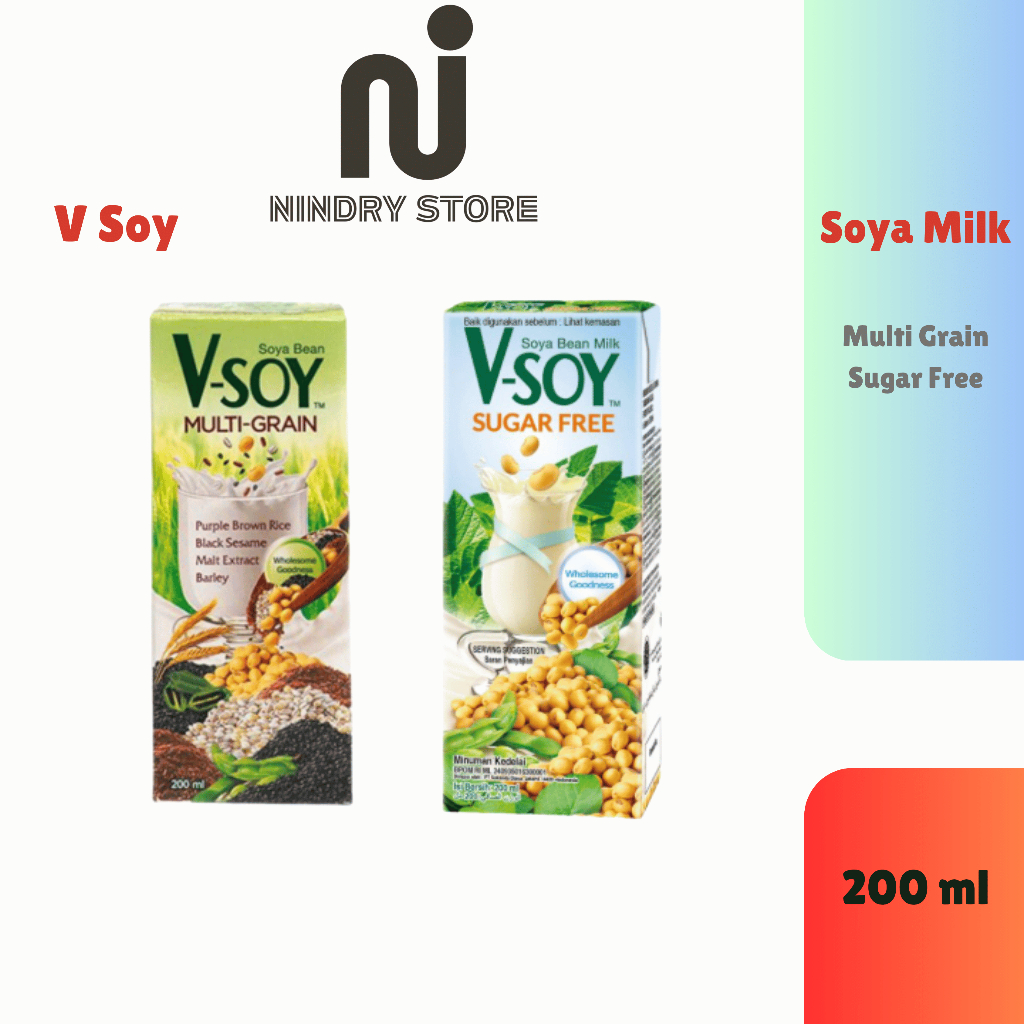 

V-Soy Susu Kedelai Multigrain Sugar Free – 200ml | Diet, Vegan, Sehat