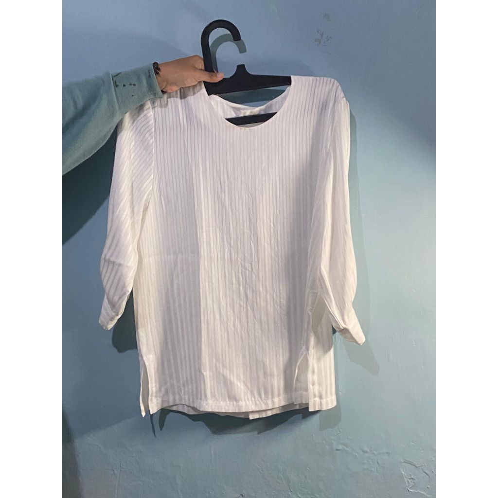 Atasan Putih/Blouse/Kemeja Wanita/Brokat