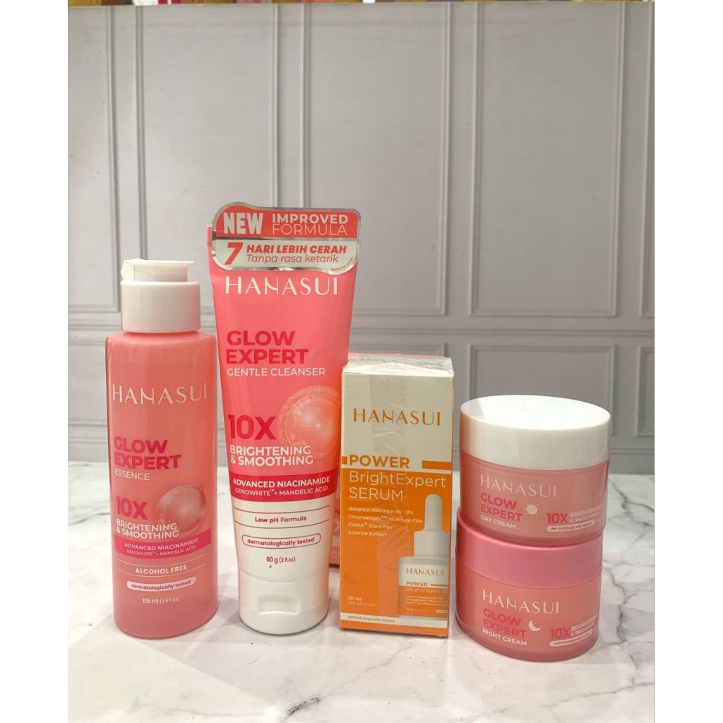 Skincare hanasui paket lengkap + serum Brightexpert / 5IN1 Hanasui