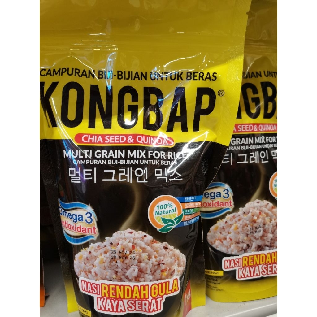 

KONGBAP CHIA SEED DAN QUINOA MULTI GRAIN mix for rice 1kg