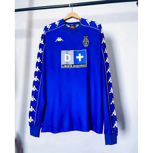 JERSEY JUVENTUS 1999 2000 2001 99 00 01 Juve away third Blue Longsleeve LS Panjang