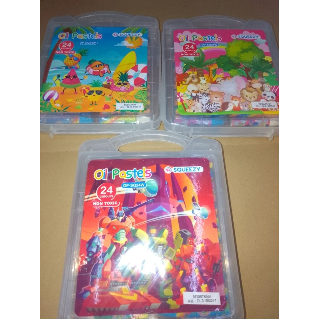 

OIL PASTELA 24WARNA /KRAYON 24 COLOURS BERKARAKTER LUCU
