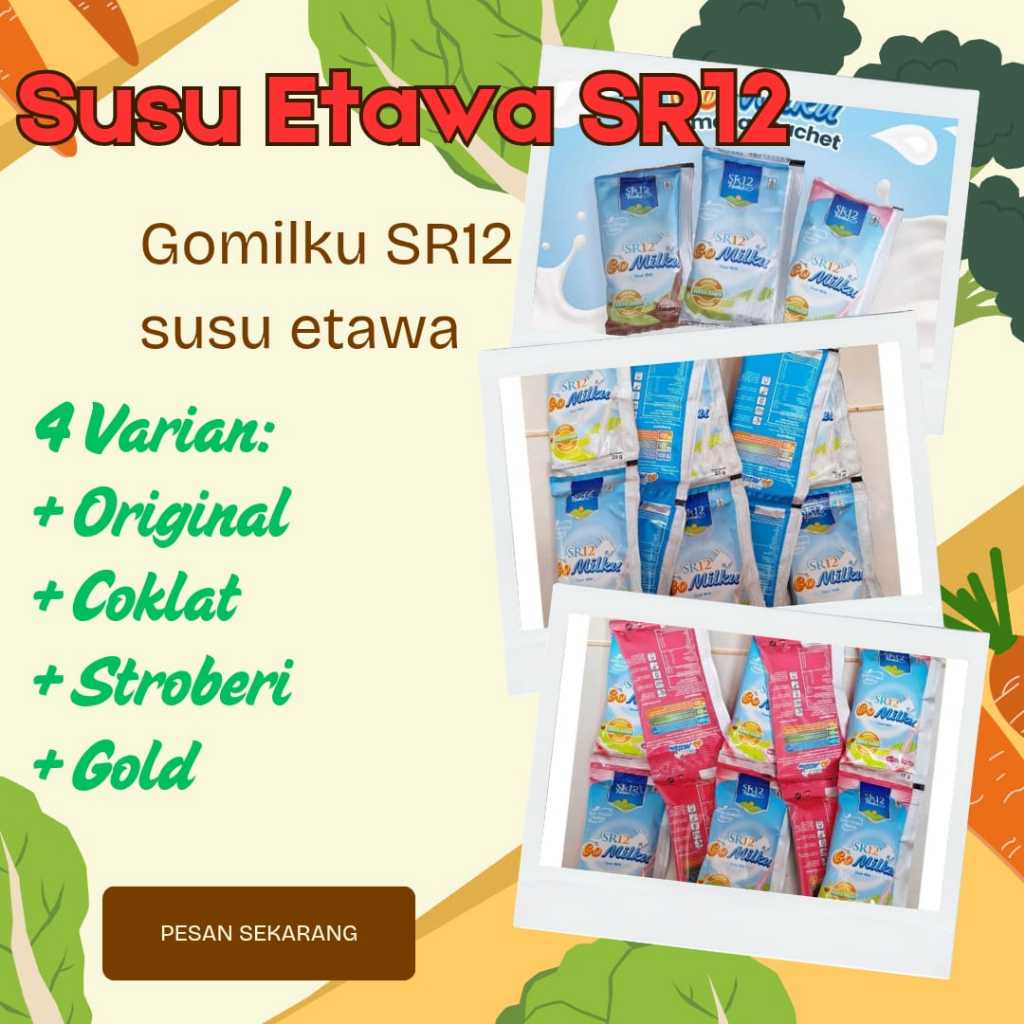

SR12 Go Milku Susu Kambing Etawa | Gomilku SR-12 Susu Kambing Etawa Varian Sachet 25Gram