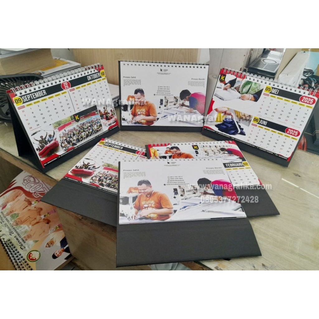 

kalender meja custom foto FREE desain