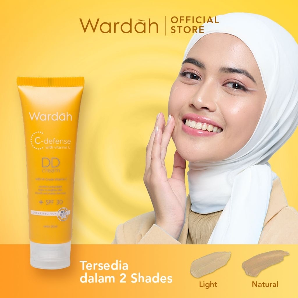 WARDAH C-Defense with Vitamin C DD Cream | Foundation ringan | cocok untuk sehari hari | skintint