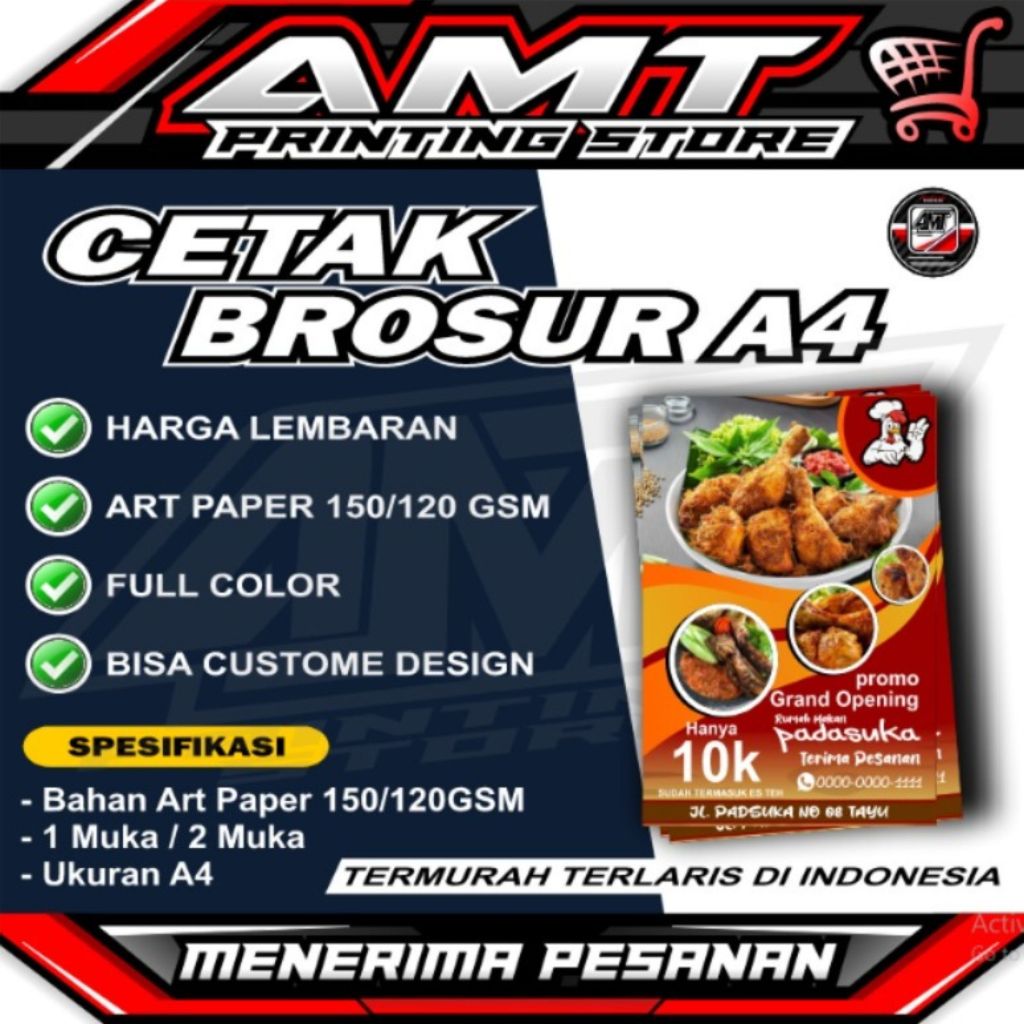 

CETAK BROSUR A4 TERMURAH [ 1 SISI / 2 SISI ] || BROSUR A4