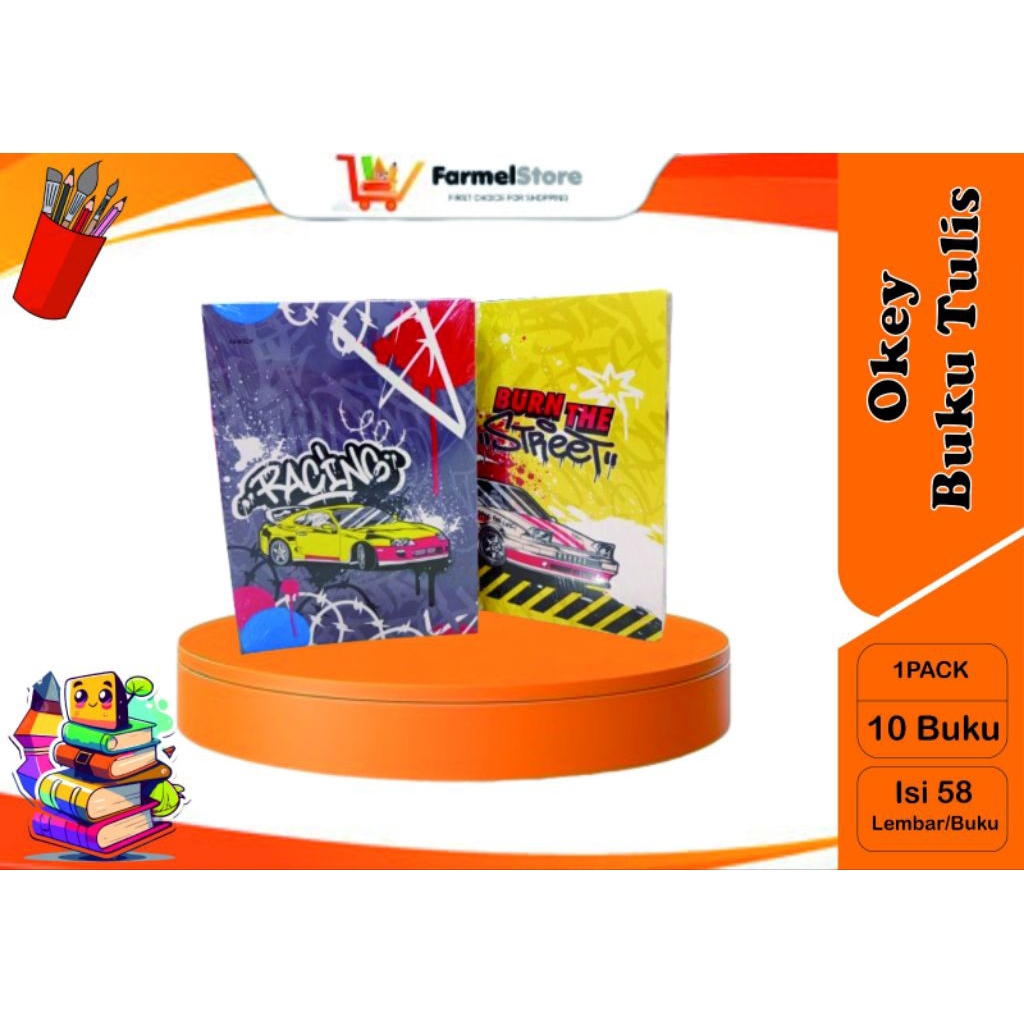

Okey BUKU TULIS 1PAK(Isi 10Buku)58Lembar