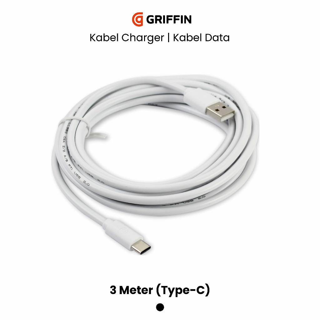 Kabel Charger / Kabel Data Type C Panjang 3 Meter Kabel Charger & Data Transfer Usb Type C