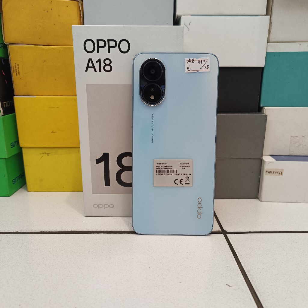 Oppo A18 Fullset Mulus - Hp Second Murah Berkualitas dan Bergaransi