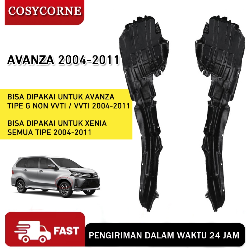 Liner Inner Fender Plastik Spakbor Grand New BISA DIPAKAI UNTUK AVANZA TIPE G NON VVTI / VVTI/XENIA 