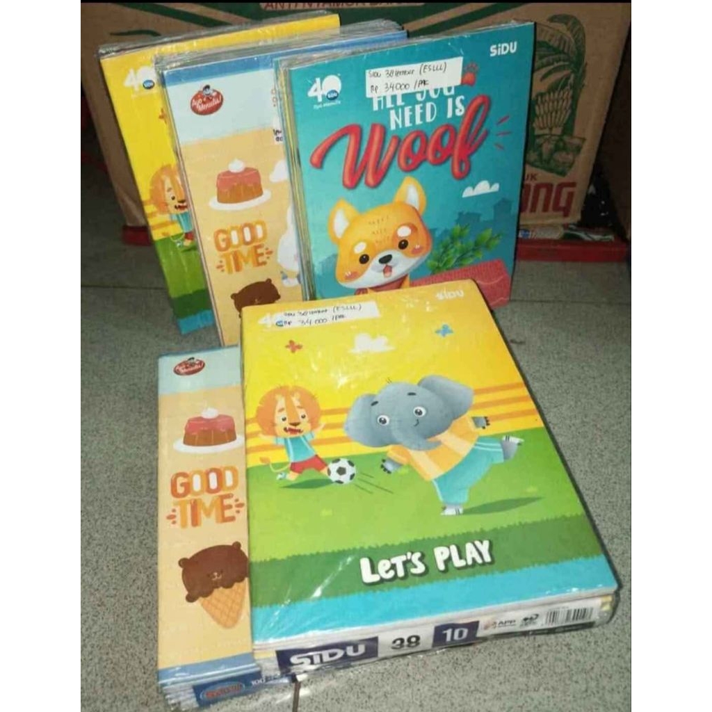 

paket bundling buku tulis SIDU 38 isi 10pcs dan satu pack buku gambar A4.
